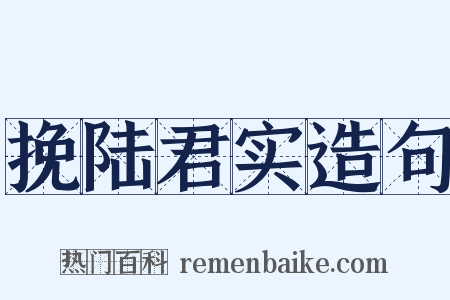 挽陆君实造句是什么意思的图片
